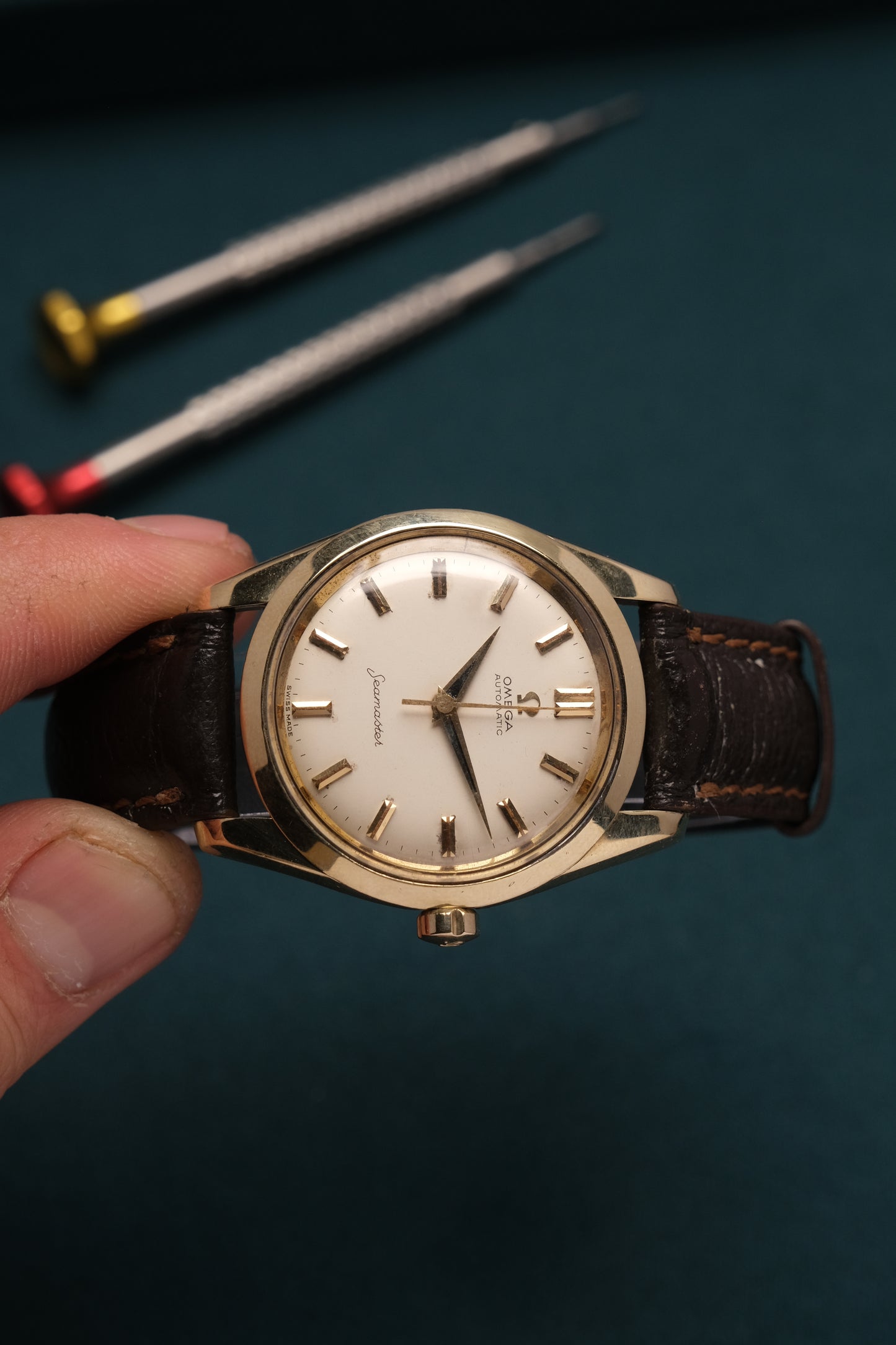 1958 Omega Seamaster Automatic 2975-5SC Caliber 501 Champagne Dial