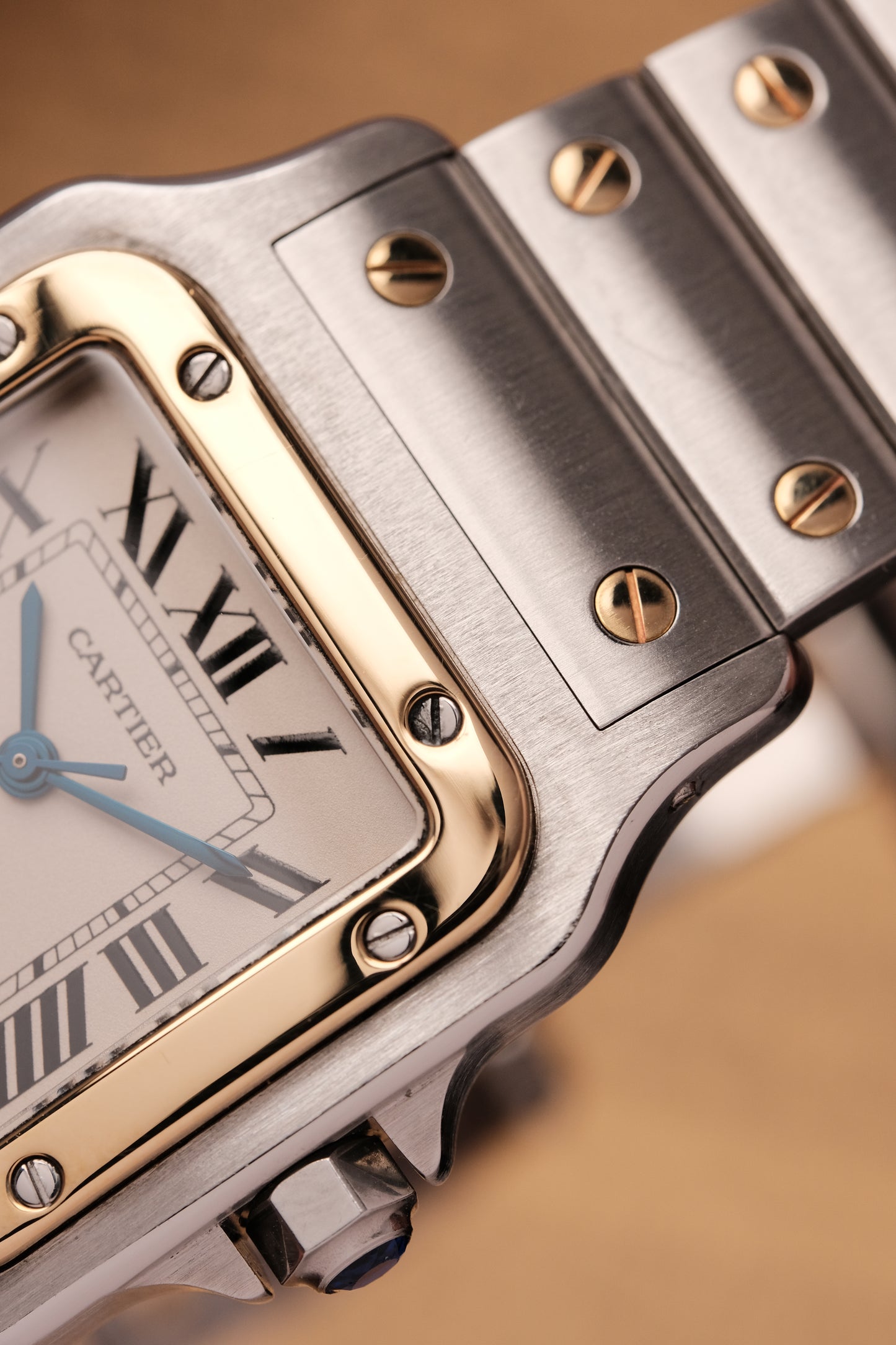 Cartier Santos Galbée 1566 Gold/Steel White Dial 29x41mm Y2K