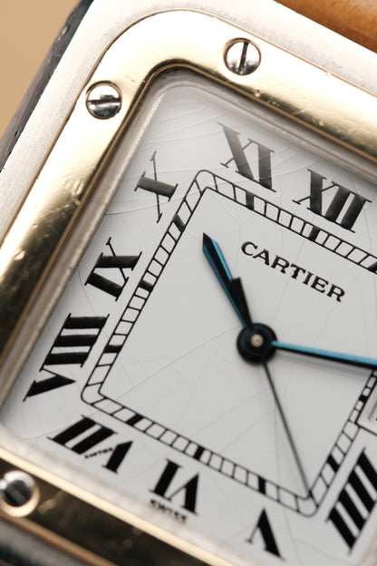 Cartier Santos Carree 2961 Large( 29x41mm)  White Romans Automatic 1980