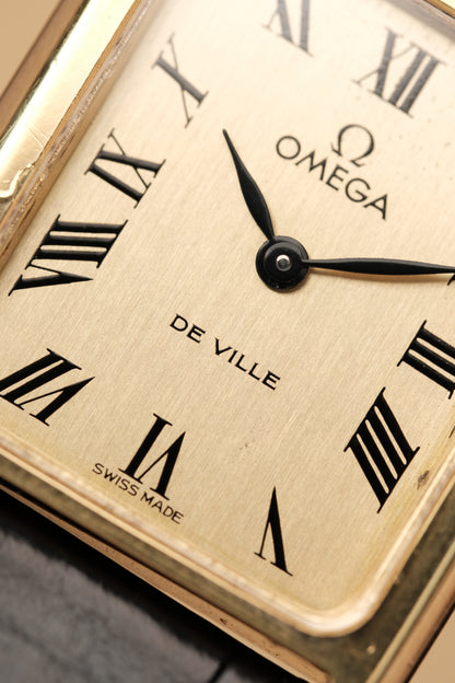 Vintage Tank OMEGA DE VILLE Roman Dial (25x31mm) Hand Windding Ref.11784 + BOX