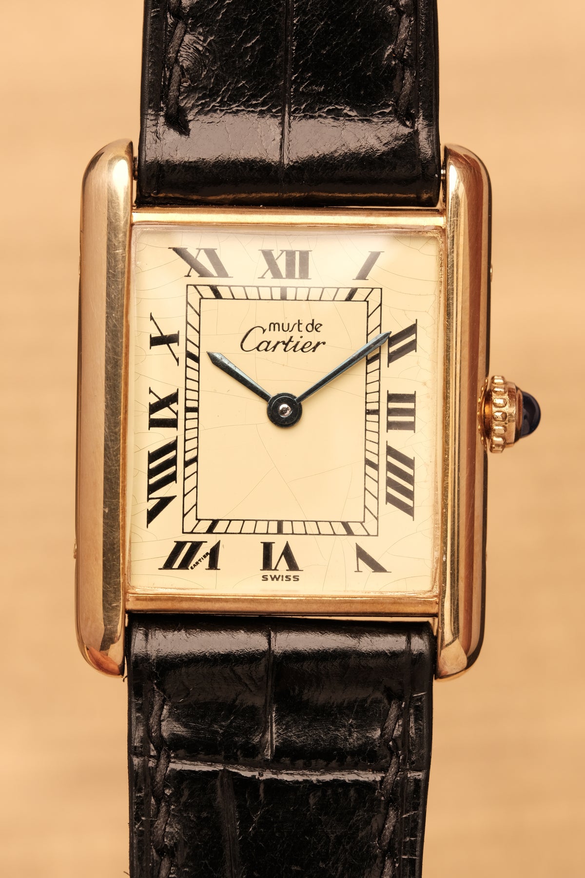 CARTIER MUST DE TANK VERMEIL (LM 23x31mm) ROMAN DIAL QUARTZ