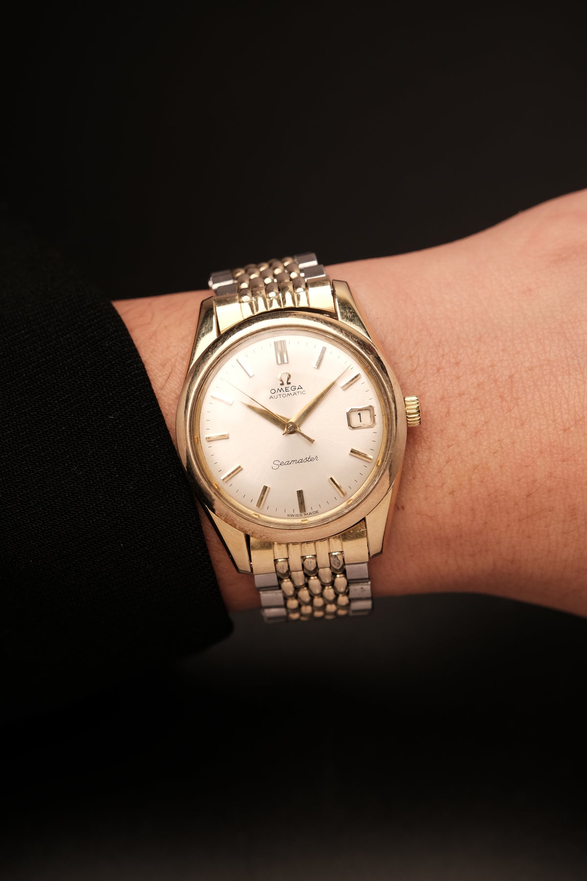 1963 Omega Seamaster Automatic Two-Tone REF. 166.010 + Beads of rice bracelet
