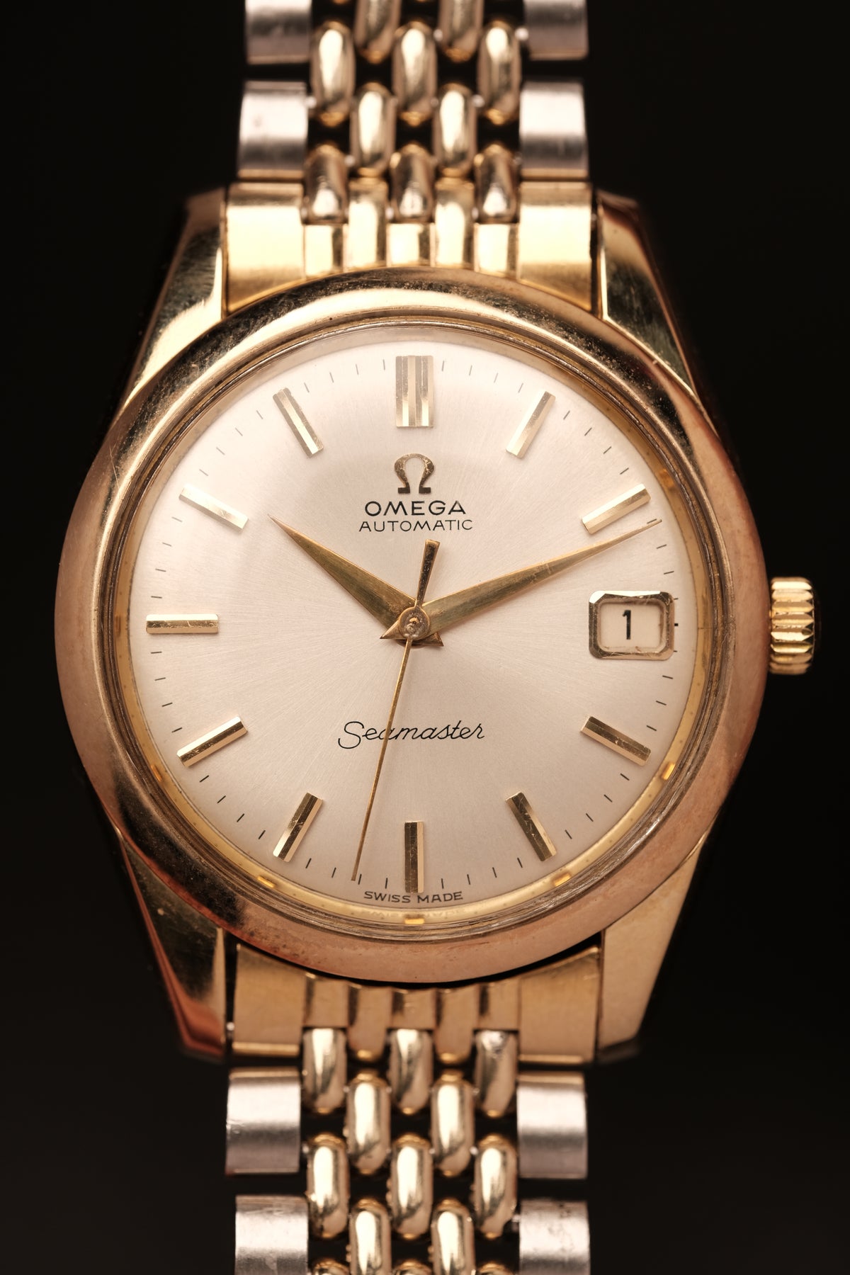 1963 Omega Seamaster Automatic Two-Tone REF. 166.010 + Beads of rice bracelet
