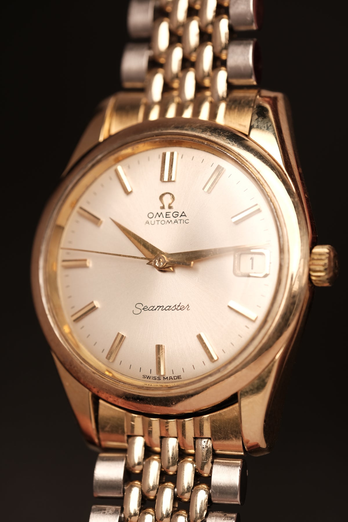 1963 Omega Seamaster Automatic Two-Tone REF. 166.010 + Beads of rice bracelet