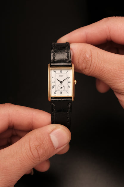 1981 SEIKO TANK ROMAN SUB-SECOND 1428-5020 (20X29MM)