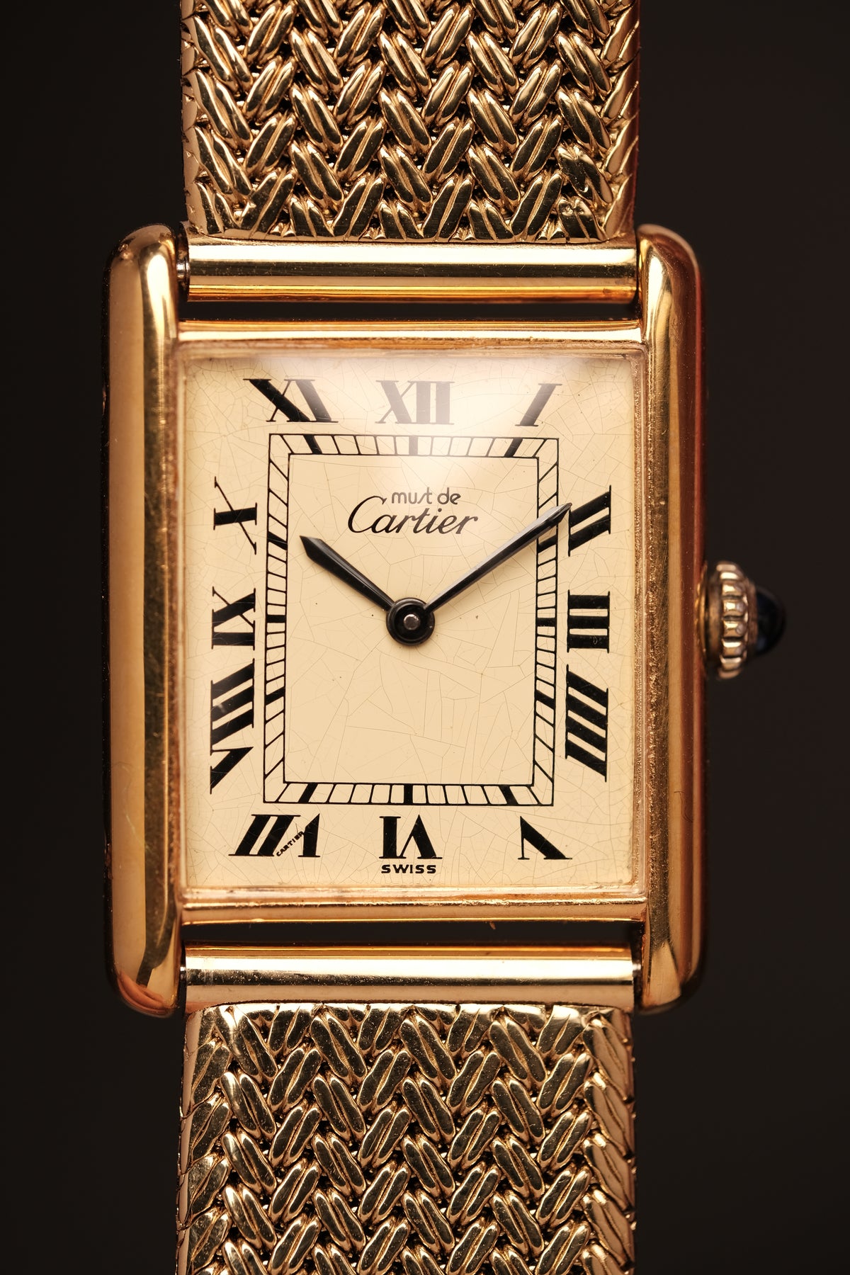 CARTIER MUST DE TANK VERMEIL (LM 23x31mm) ROMAN DIAL HAND WINDING 6020855