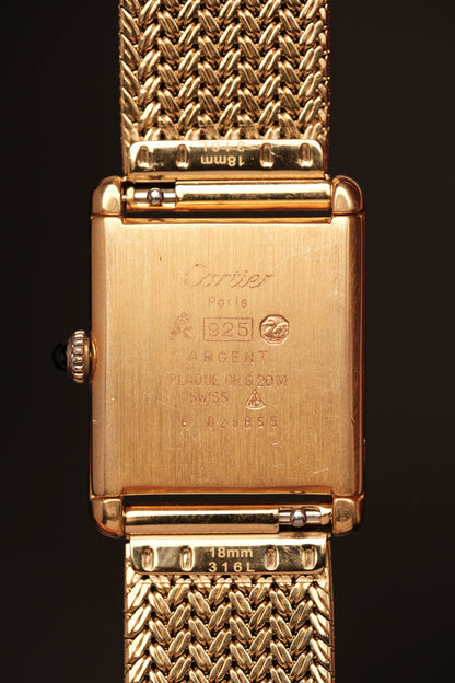 CARTIER MUST DE TANK VERMEIL (LM 23x31mm) ROMAN DIAL HAND WINDING 6020855