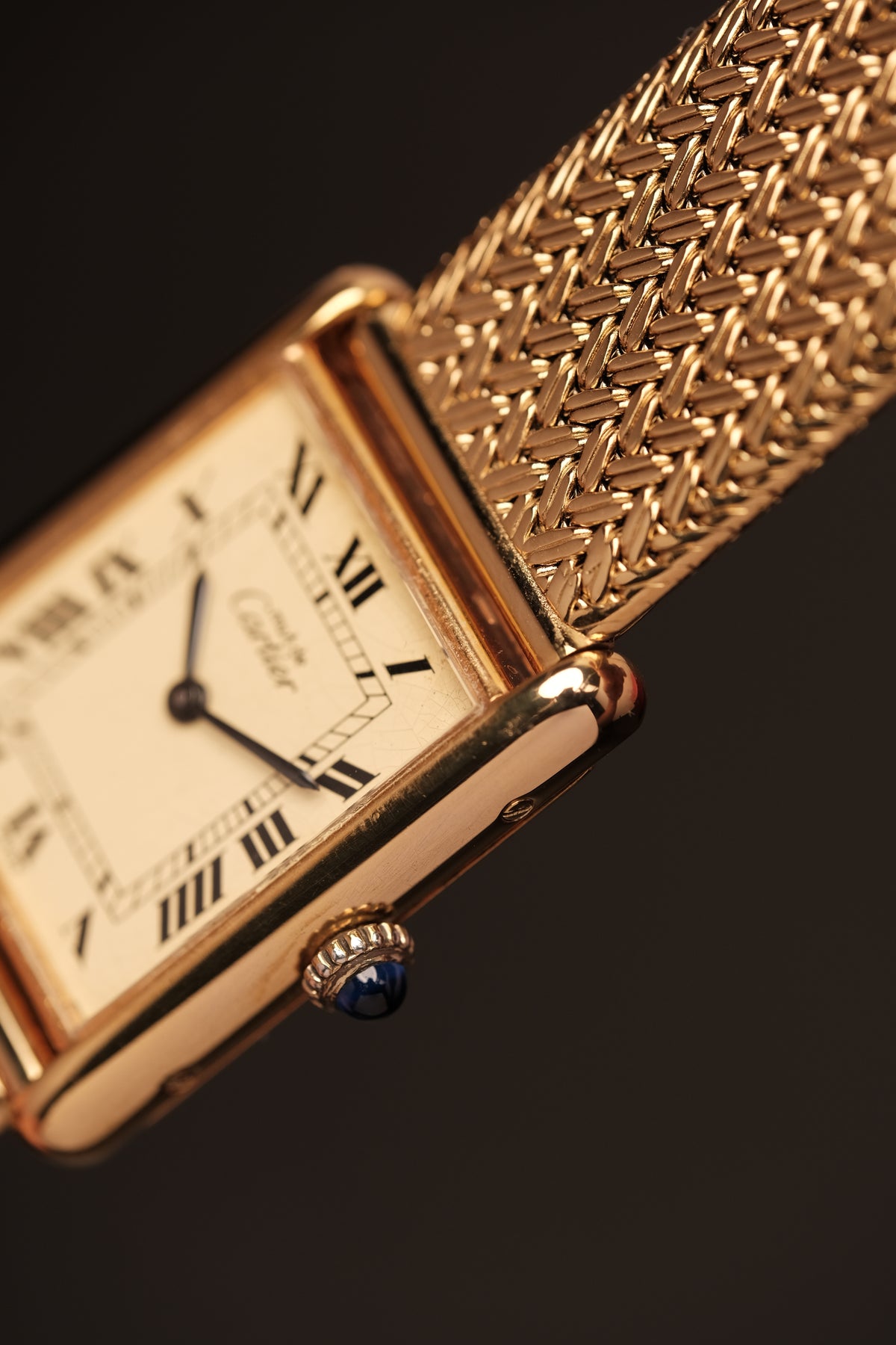 CARTIER MUST DE TANK VERMEIL (LM 23x31mm) ROMAN DIAL HAND WINDING 6020855