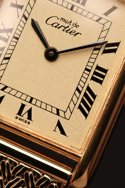 CARTIER MUST DE TANK VERMEIL (LM 23x31mm) ROMAN DIAL HAND WINDING 6020855