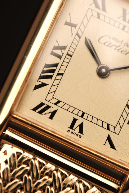 CARTIER MUST DE TANK VERMEIL (LM 23x31mm) ROMAN DIAL HAND WINDING 6020855
