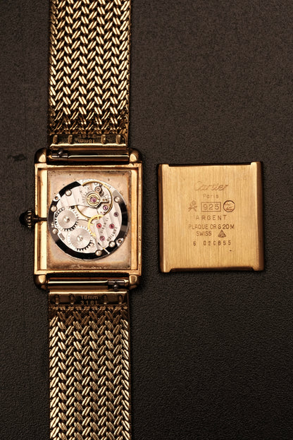CARTIER MUST DE TANK VERMEIL (LM 23x31mm) ROMAN DIAL HAND WINDING 6020855