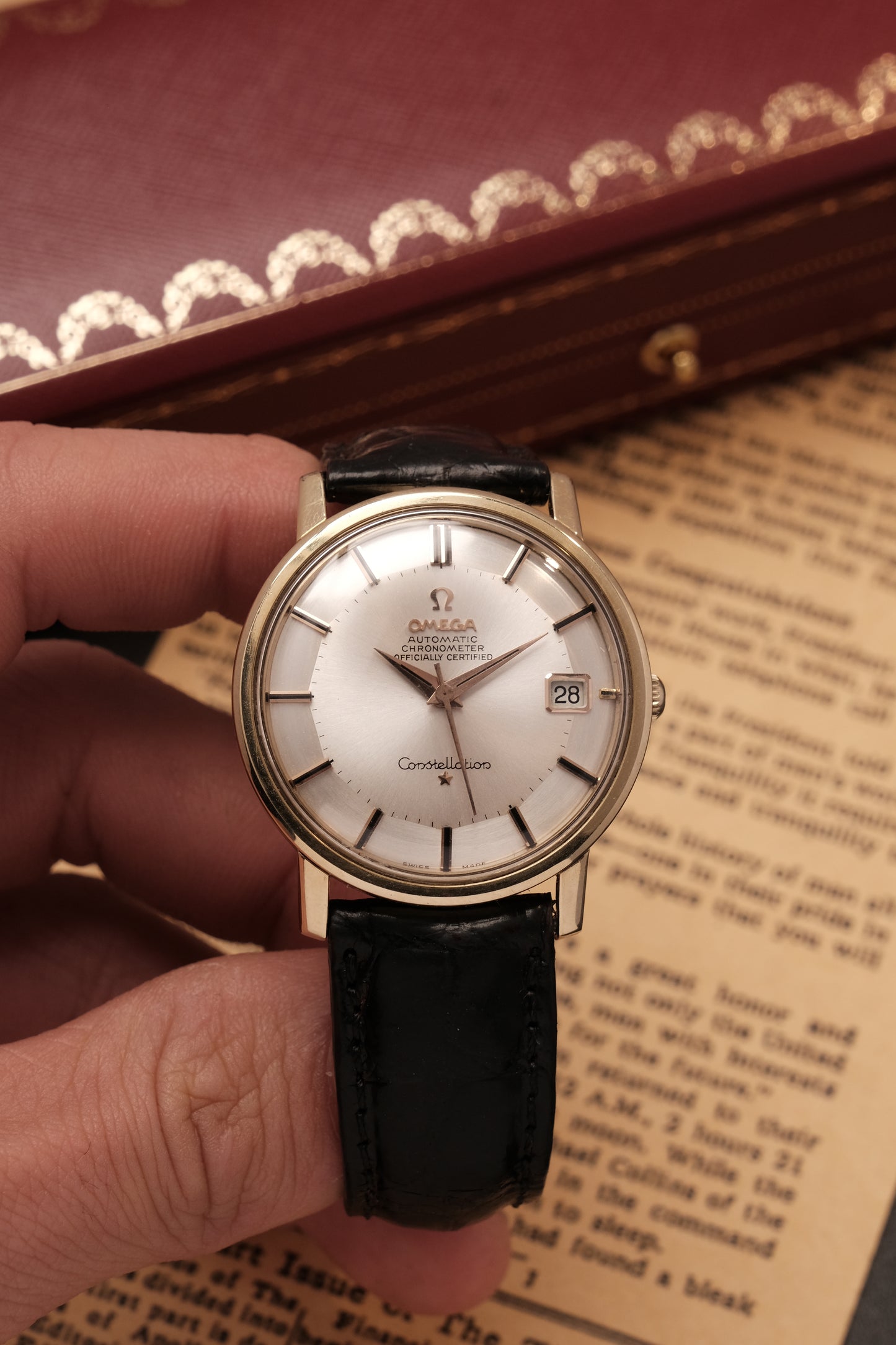 1966 OMEGA CONSTELLATION PIE PAN CHRONOMETER REF 168.010 Gold Cap