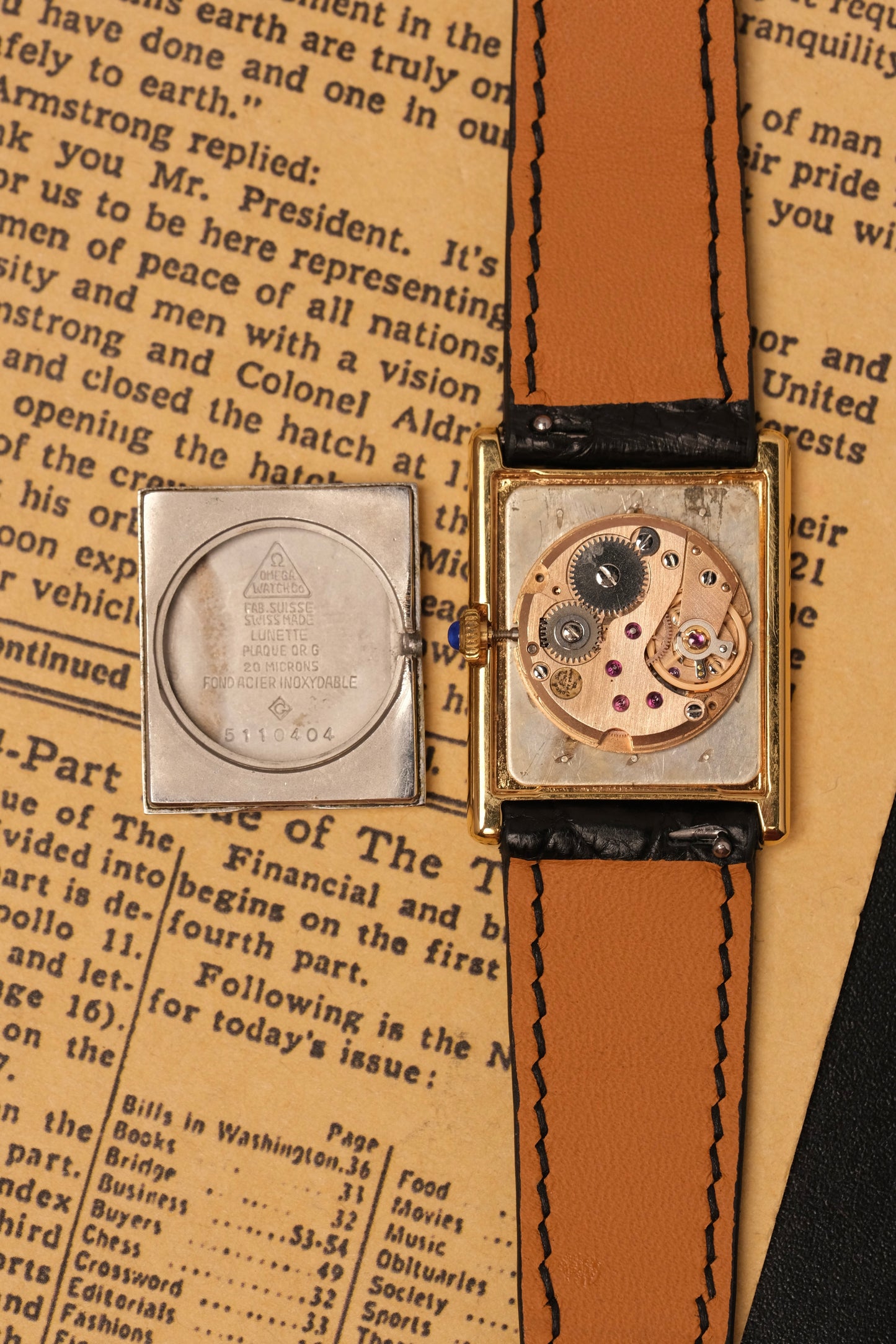 Vintage Tank OMEGA DE VILLE REF. 511.0404  Roman numerals