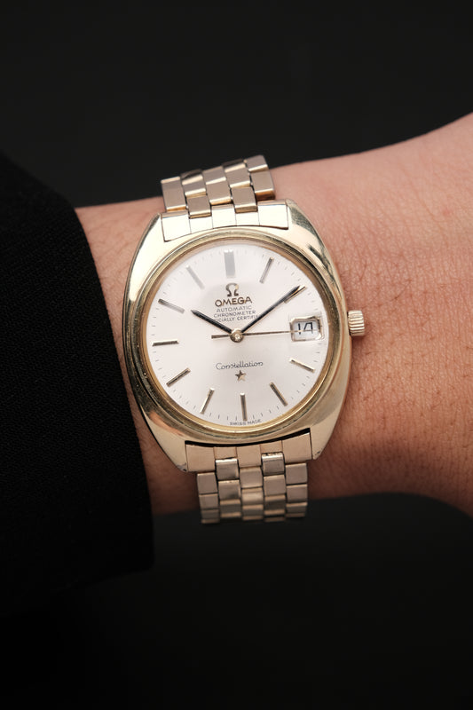 1969 OMEGA Constellation C-shape Day Chronometer White Dial - 168.017