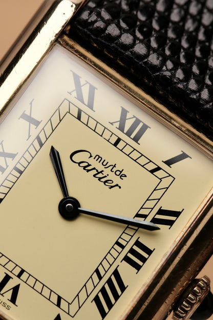 CARTIER MUST DE TANK VERMEIL (LM 23x31mm) ROMAN DIAL HAND WINDING 6115404