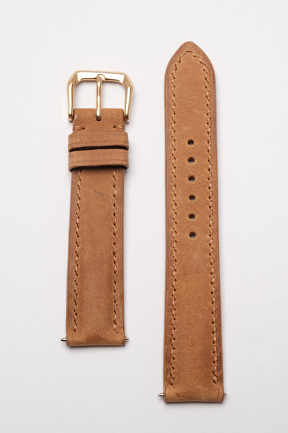 Saddle Tan Crazy Horse Leather Strap