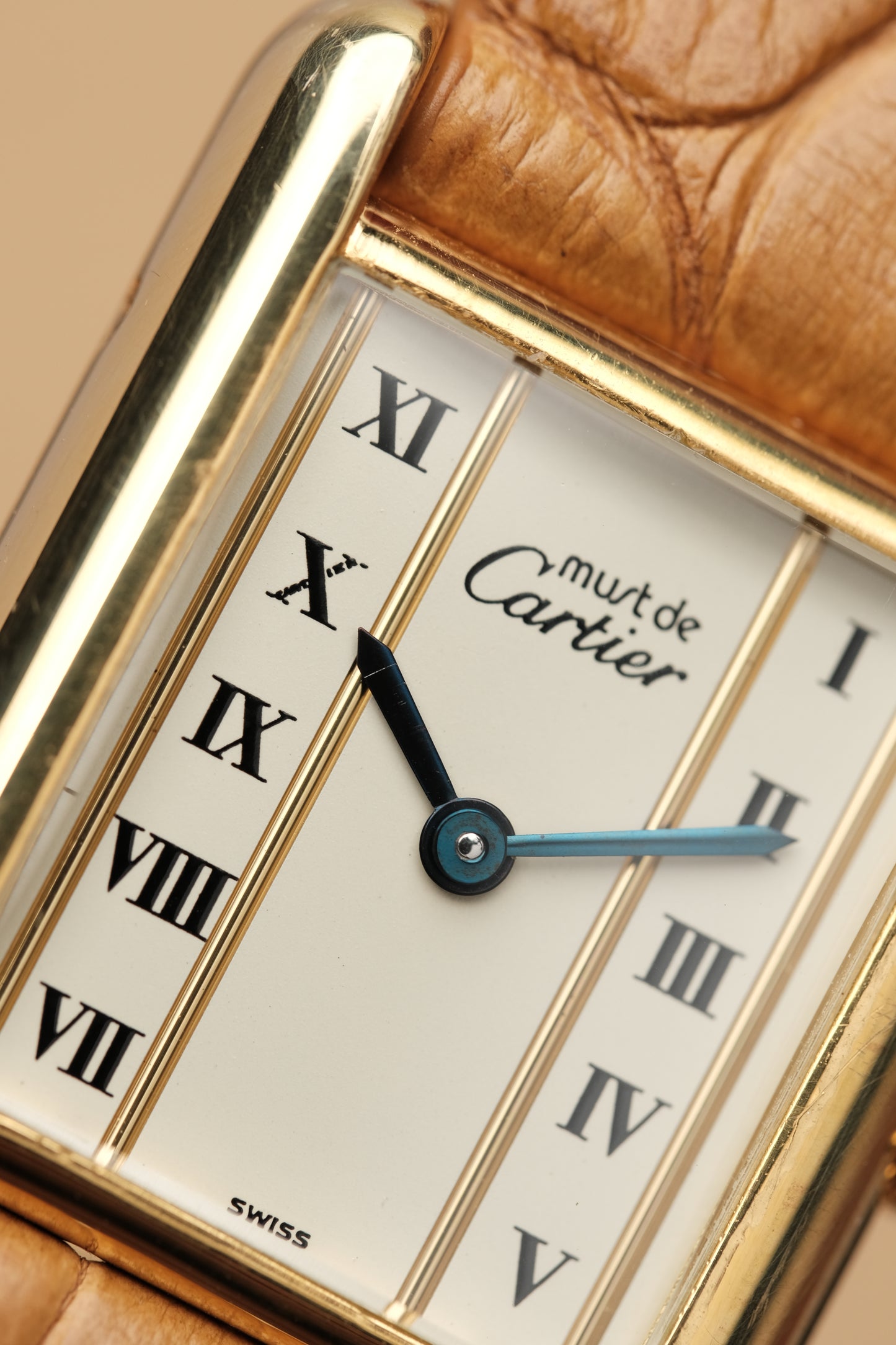 CARTIER MUST DE TANK VERMEIL (SM 20x28mm) COLUMN DIAL QUARTZ Ref.5057001