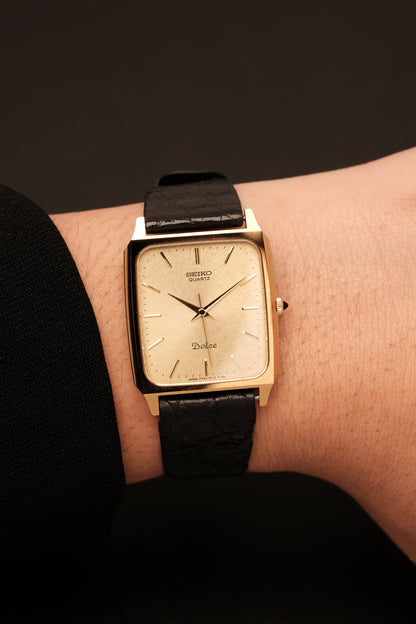 Vintage Seiko Dolce Gold Snow Flake Dial  7731-5110