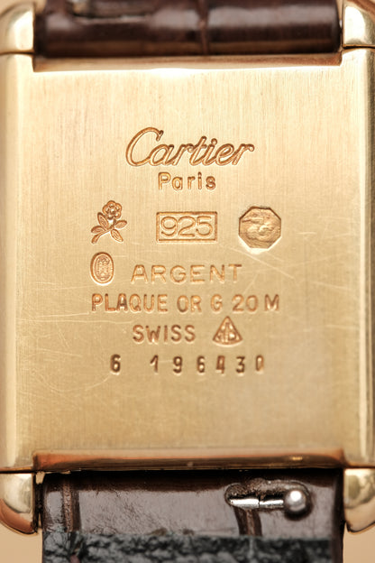 CARTIER MUST DE TANK VERMEIL (LM 23x31mm) ROMAN DIAL HAND WINDING