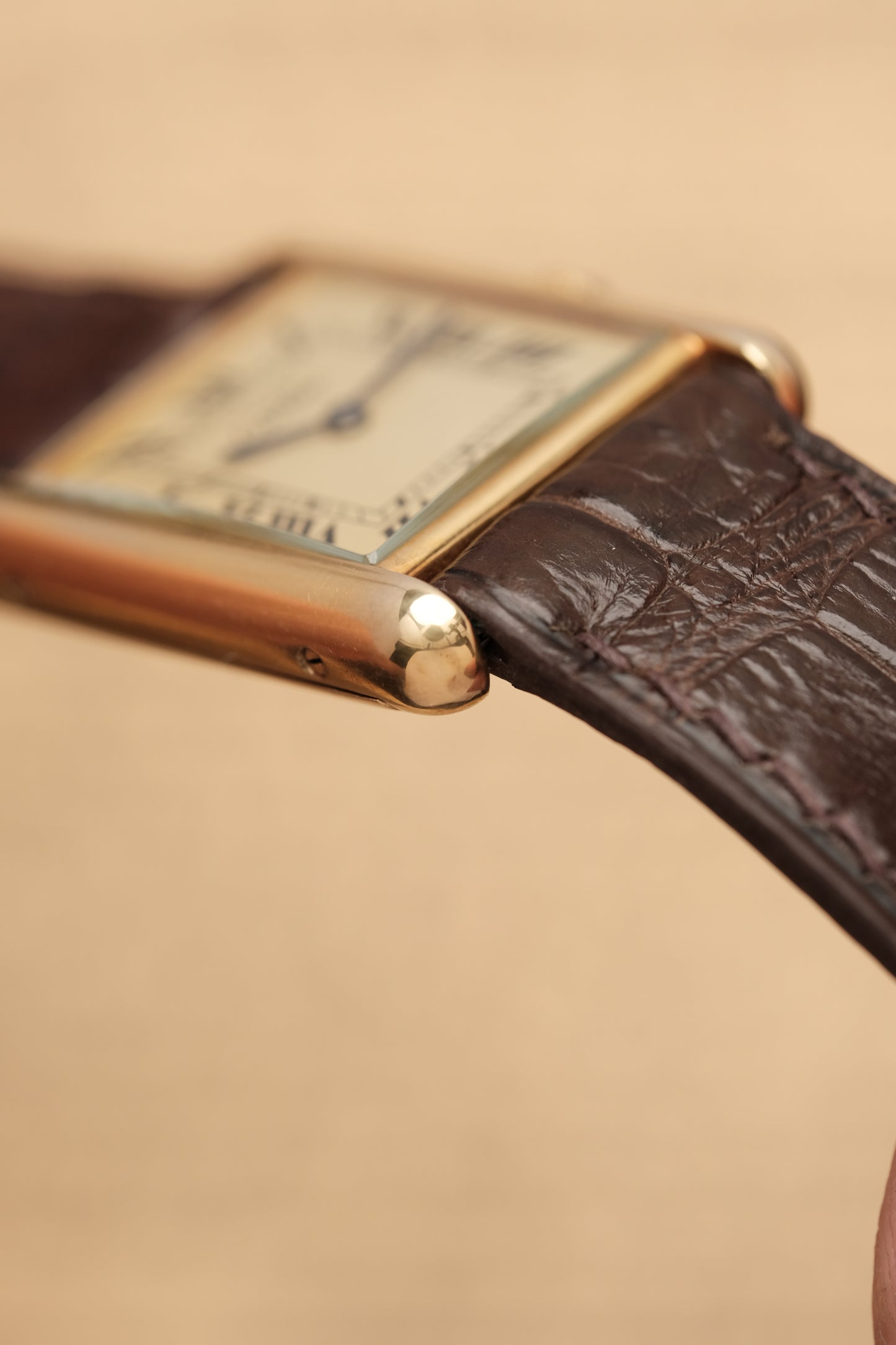 CARTIER MUST DE TANK VERMEIL (LM 23x31mm) ROMAN DIAL HAND WINDING