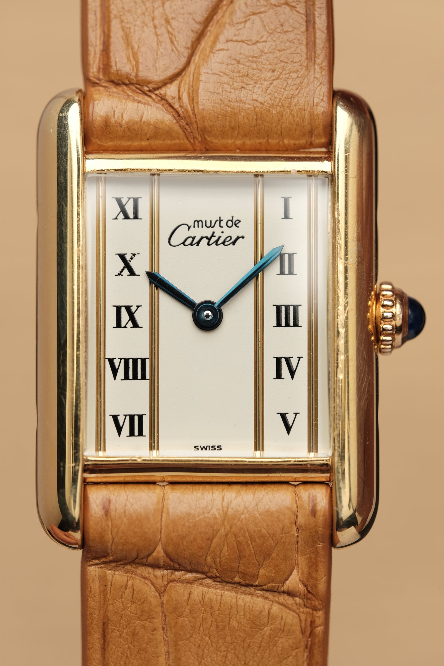 CARTIER MUST DE TANK VERMEIL (SM 20x28mm) COLUMN DIAL QUARTZ Ref.5057001
