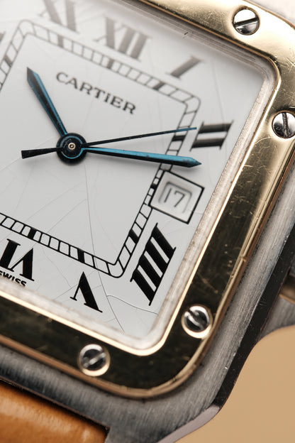 Cartier Santos Carree 2961 Large( 29x41mm)  White Romans Automatic 1980