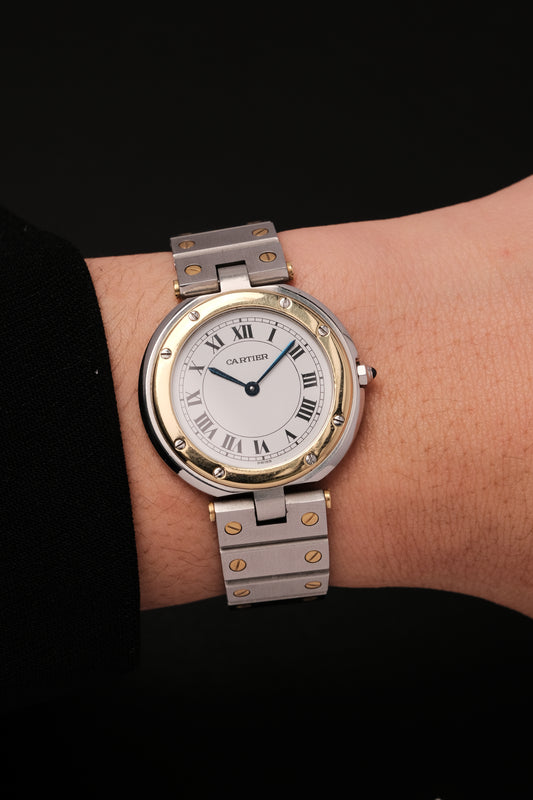 CARTIER SANTOS RONDE VENDOME 8191 18k Gold 33mm Quartz