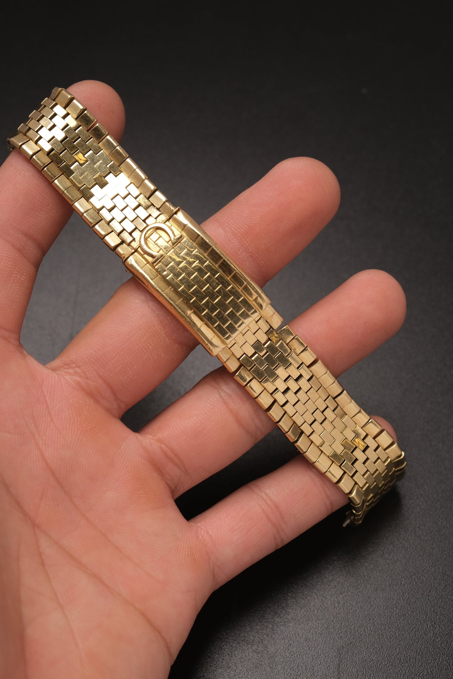 Original Brick Bracelet Omega Constellation 18k Soild Gold