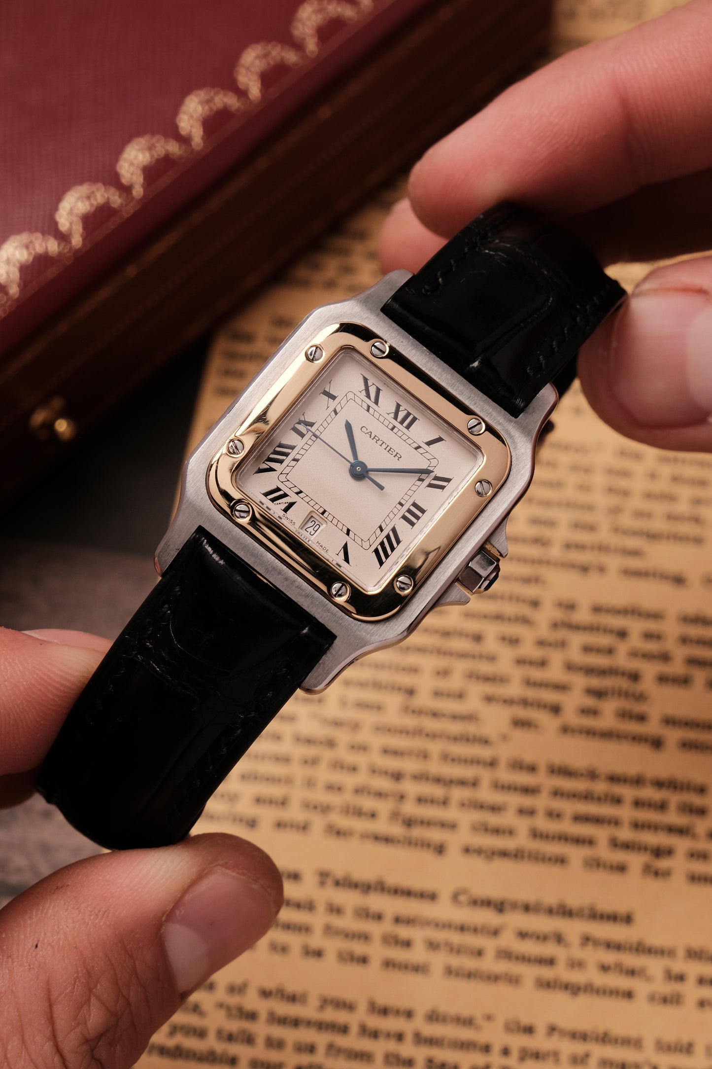Cartier Santos Galbée Ref. 187901 29x41mm Soft Curved Case