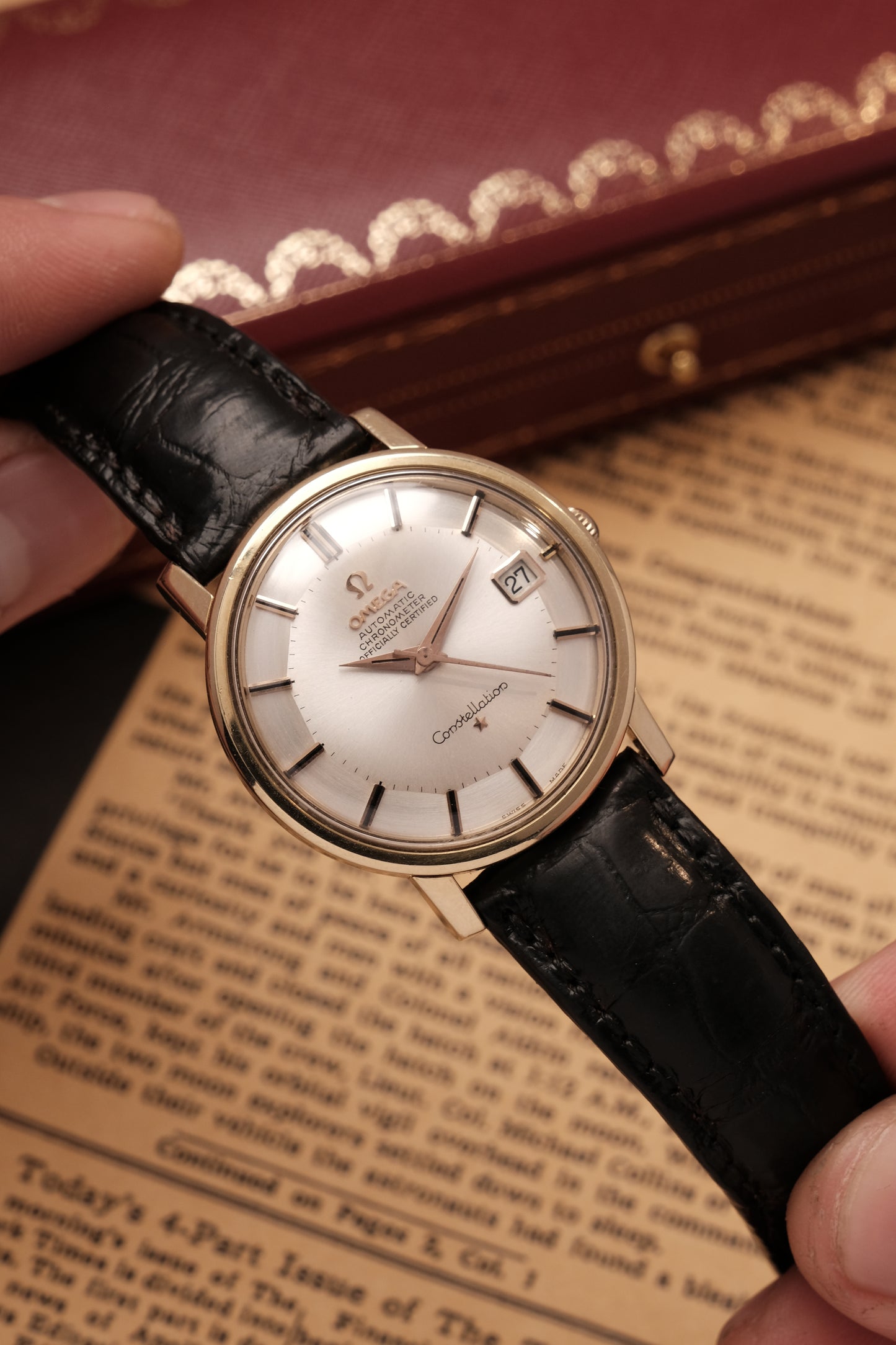 1966 OMEGA CONSTELLATION PIE PAN CHRONOMETER REF 168.010 Gold Cap