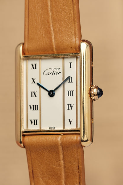 CARTIER MUST DE TANK VERMEIL (LM 23x31mm) COLUMN DIAL QUARTZ Ref.681006