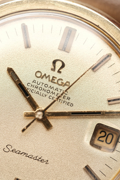 1968 Vintage Omega Seamaster Sparkle Dial Automatic 168.022 Jumbo 36mm Gold Capped Cal.564