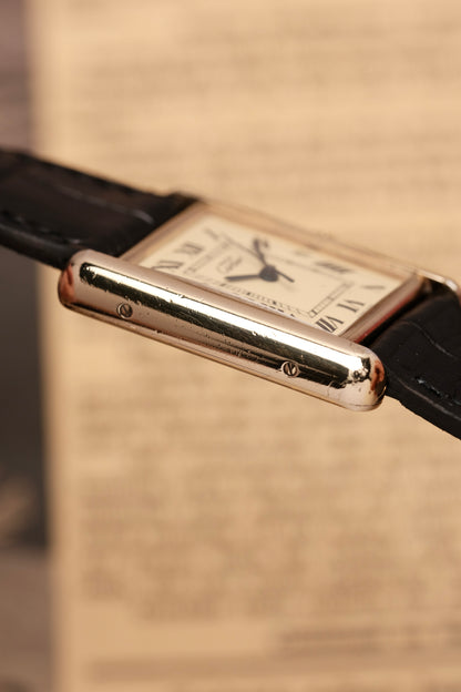 Vintage Cartier Must De Tank (XL 26x34mm) ROMAN DIAL QUARTZ Ref.2413