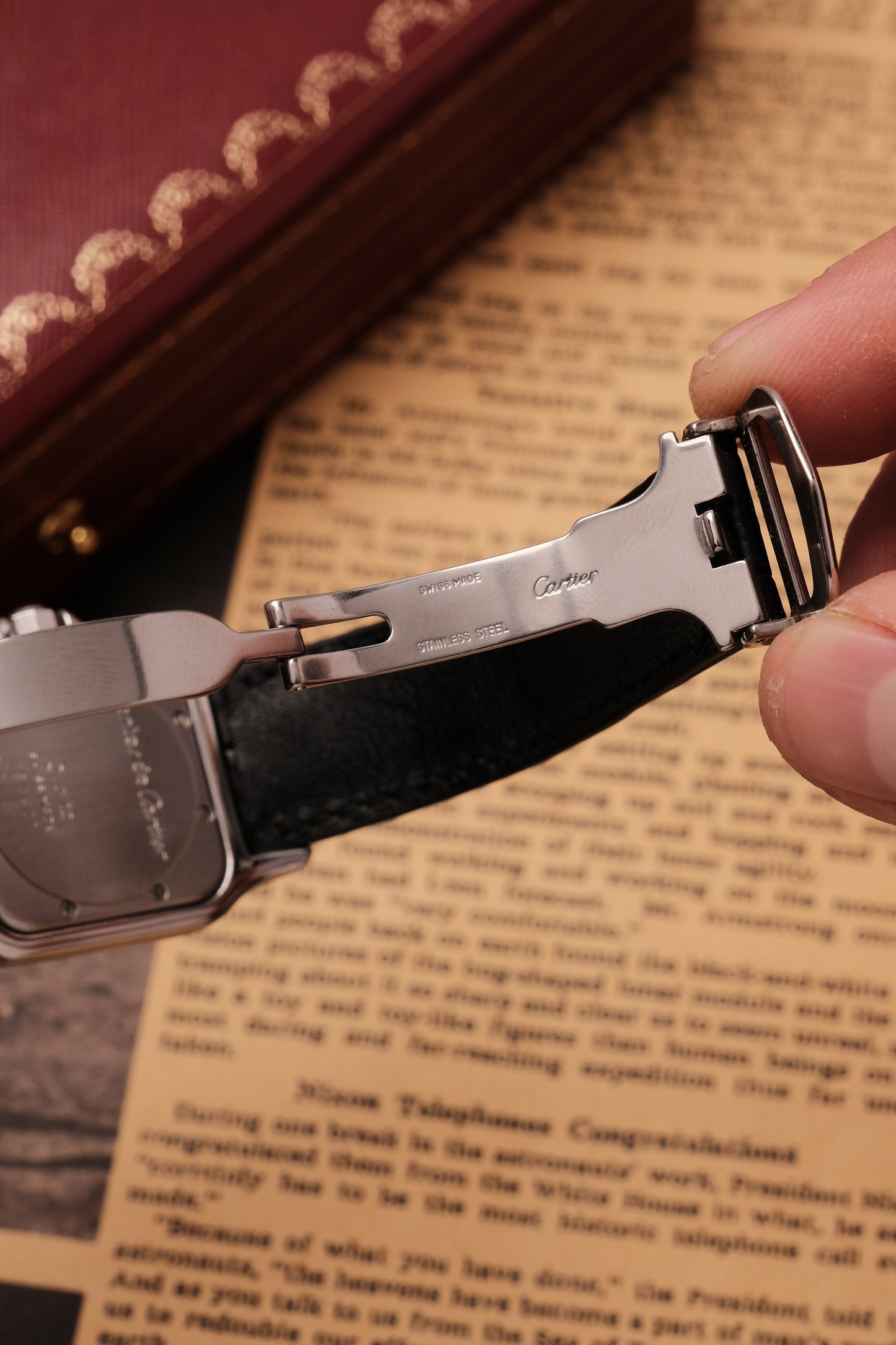 Cartier Santos Galbée Ref. 187901 29x41mm Soft Curved Case