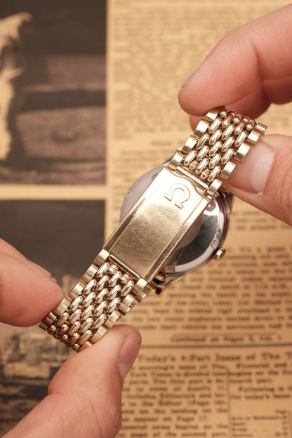 1966 OMEGA CONSTELLATION PIE PAN DOG LEG White Dial AUTOMATIC REF. 168.005 + BOX + Beads of rice bracelet