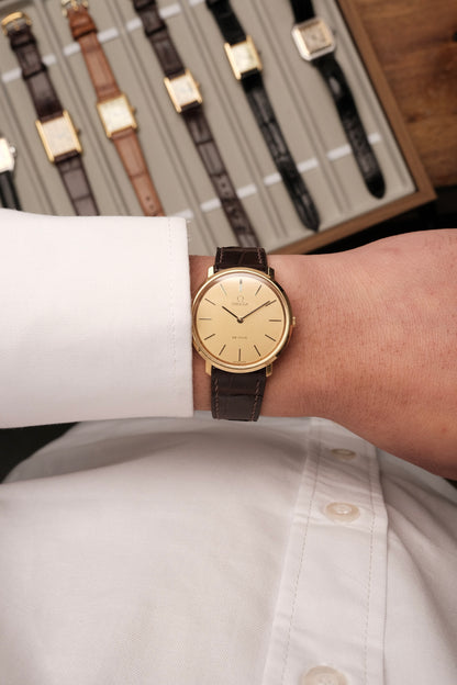 1970's OMEGA De Ville 111.0107 Cal.625 Gold Manual Winding Vintage