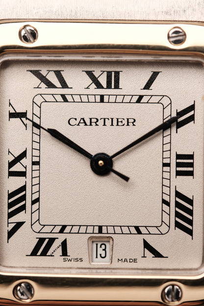 Cartier Santos Galbée 1566 Gold/Steel White Dial LM (29x41mm)