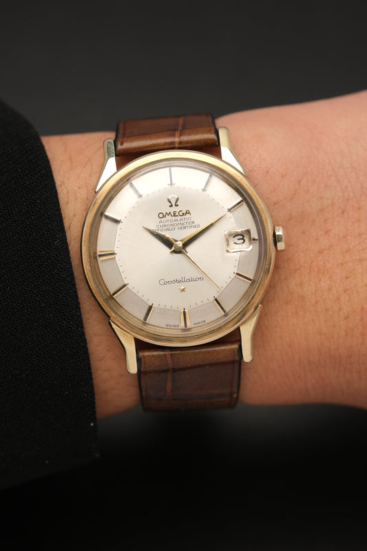 1964 OMEGA CONSTELLATION PIE PAN DOG LEG White Dial AUTOMATIC CHRONOMETER REF. 168.005