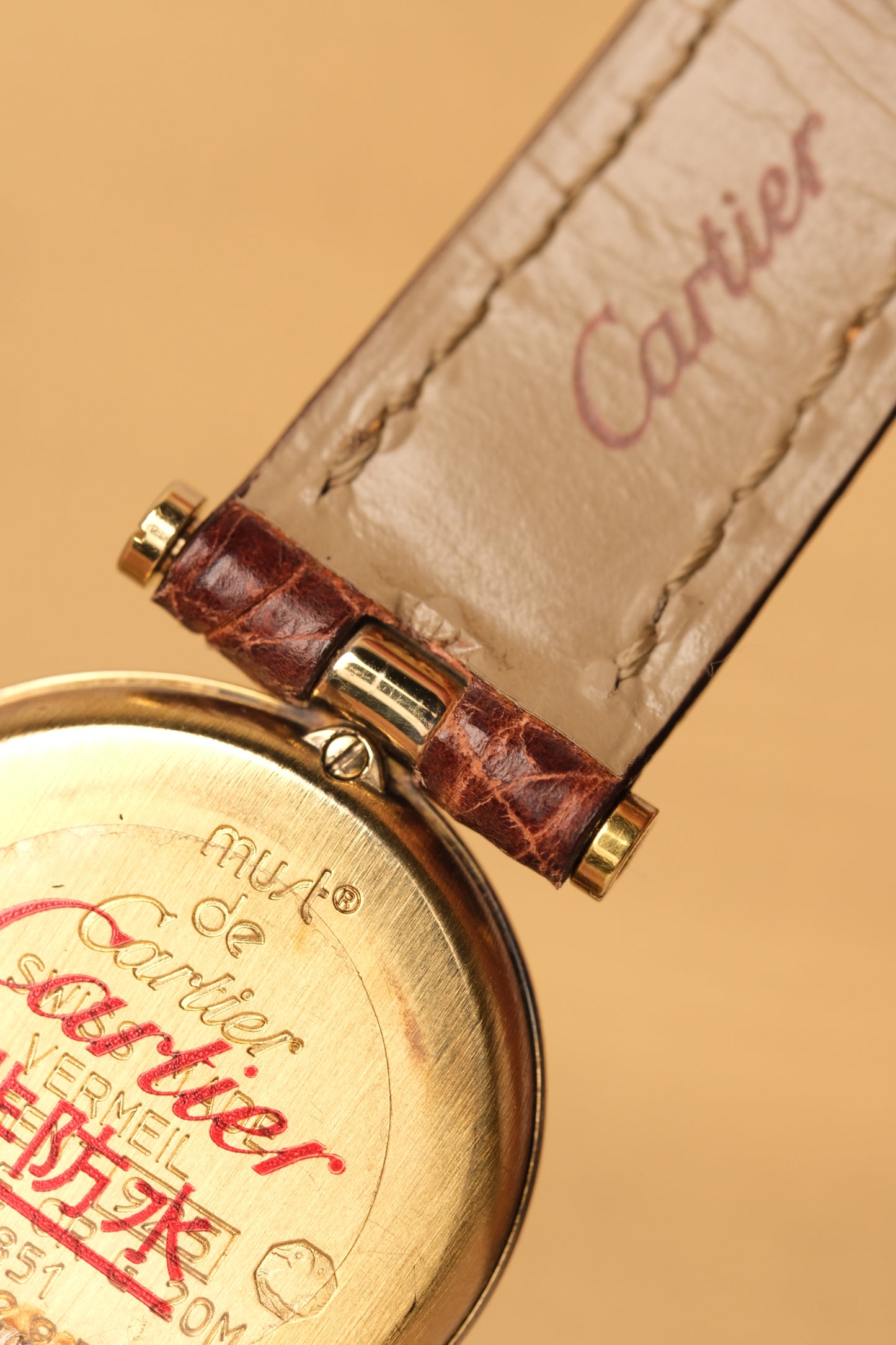 Ladies Cartier Must Vendome Vermeil 1851 ARGENT 925 Gold Plated 24MM ( Fullset)