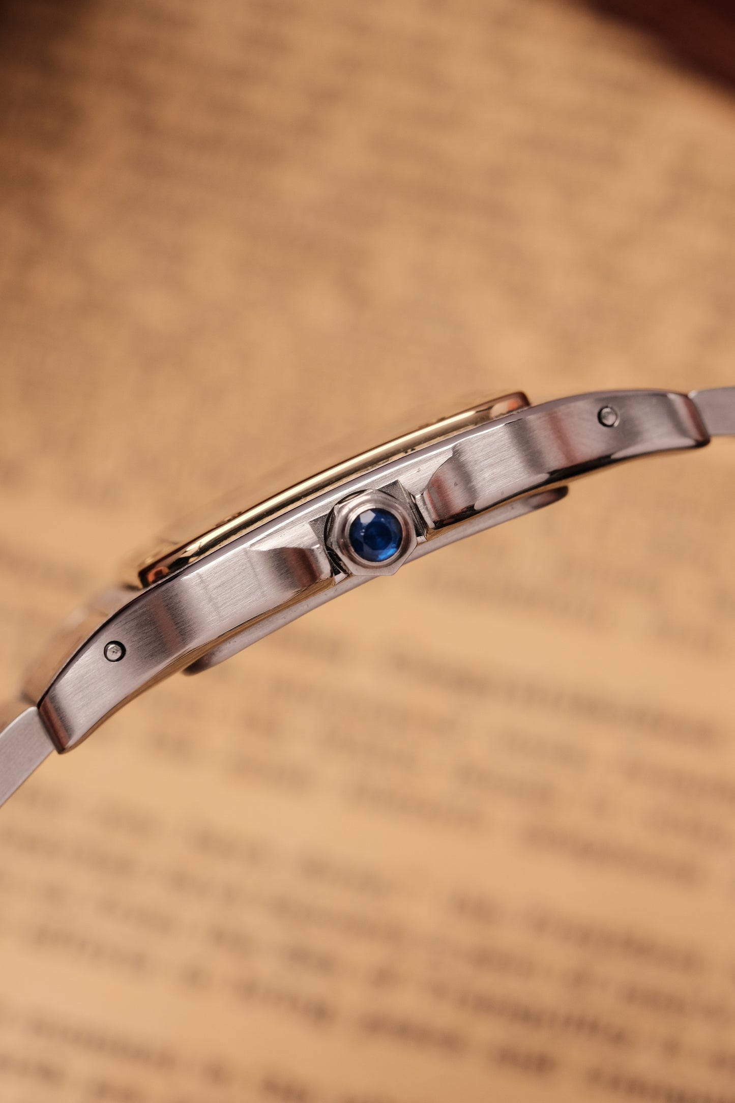 Cartier Santos Galbée 1566 Gold/Steel White Dial 29x41mm Y2K