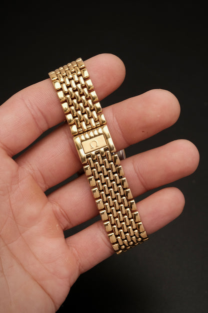 Omega De Ville Ref. 395.0876.2 Cal.1378 Ultra Thin Gold Quartz Integrated Bracelet