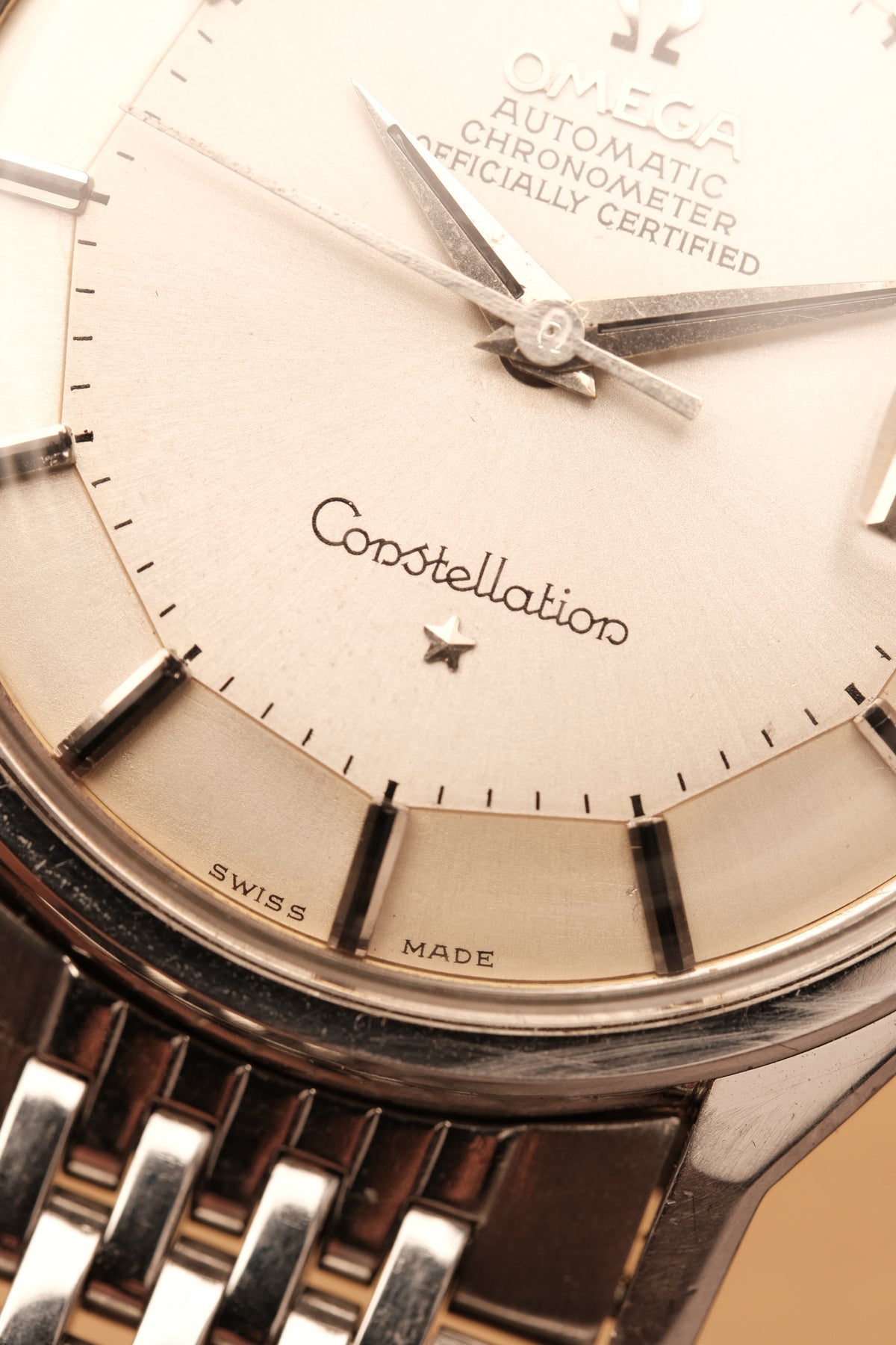 1963 OMEGA CONSTELLATION PIE PAN Stainless Steel  AUTOMATIC REF. 168.005 Beads of rice bracelet