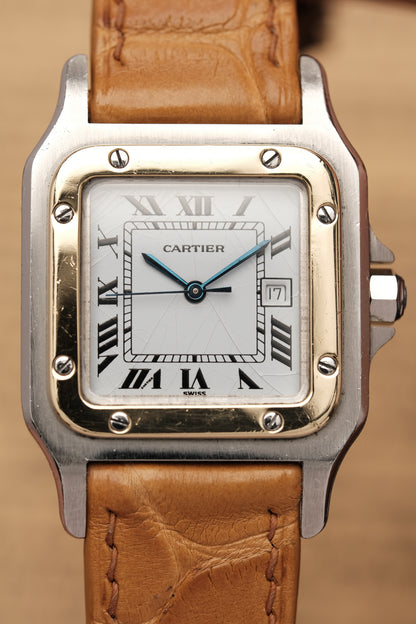 Cartier Santos Carree 2961 Large( 29x41mm)  White Romans Automatic 1980
