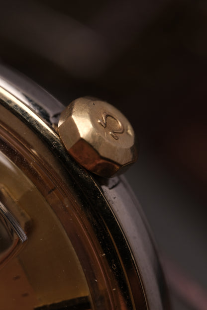 OMEGA CONSTELLATION PIE PAN DOG LEG GOLD AUTOMATIC CHRONOMETER REF. 168.005