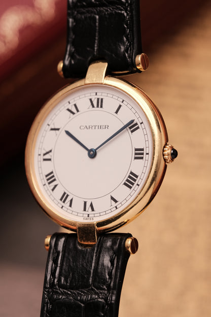 Cartier Vendome 881001 Paris Dial 18k Solid  Yellow Gold 30mm 1990s