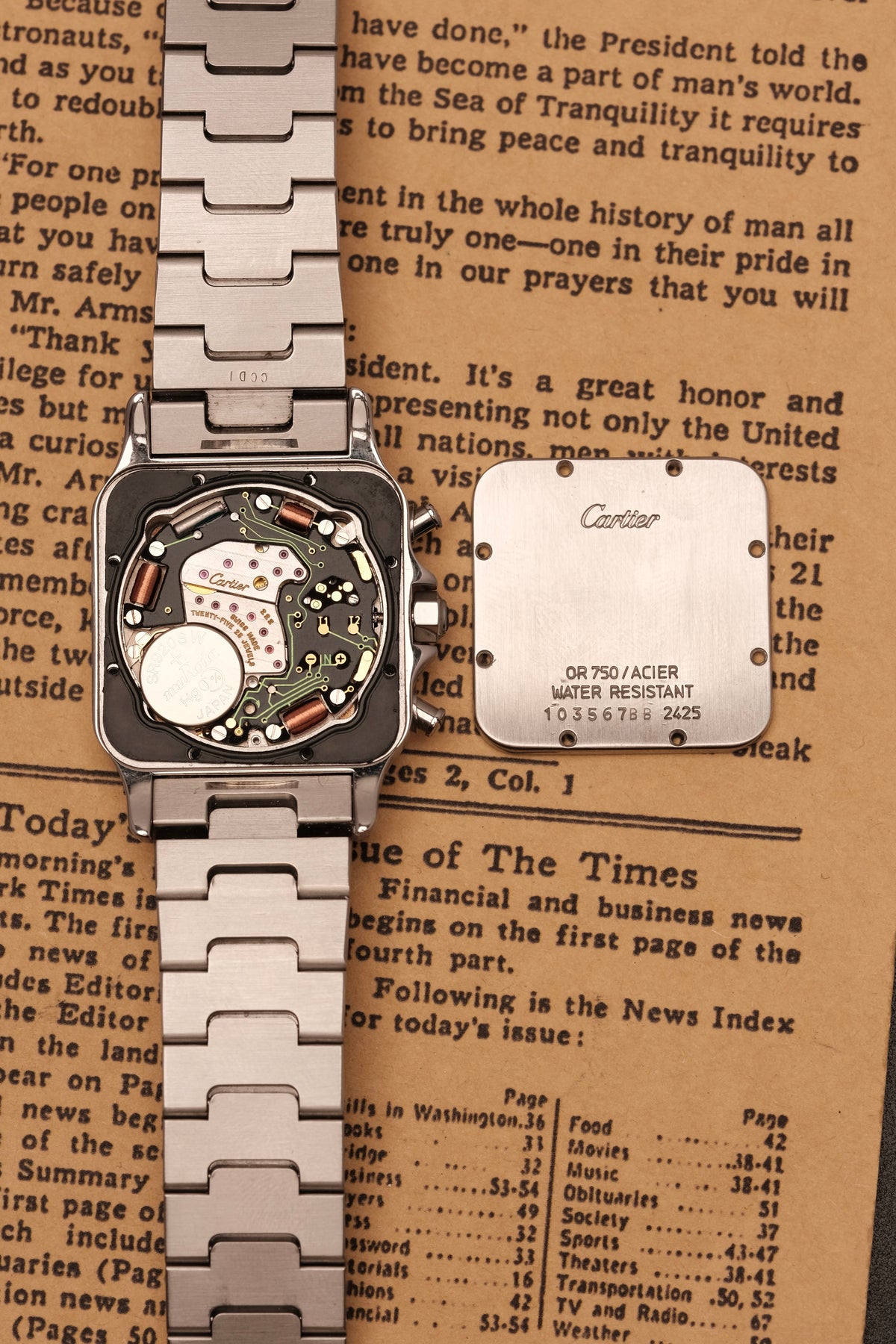 Cartier Santos Galbée Chronoflex Gold/Steel White Dial LM (29x41mm)Ref. 2425 + Box