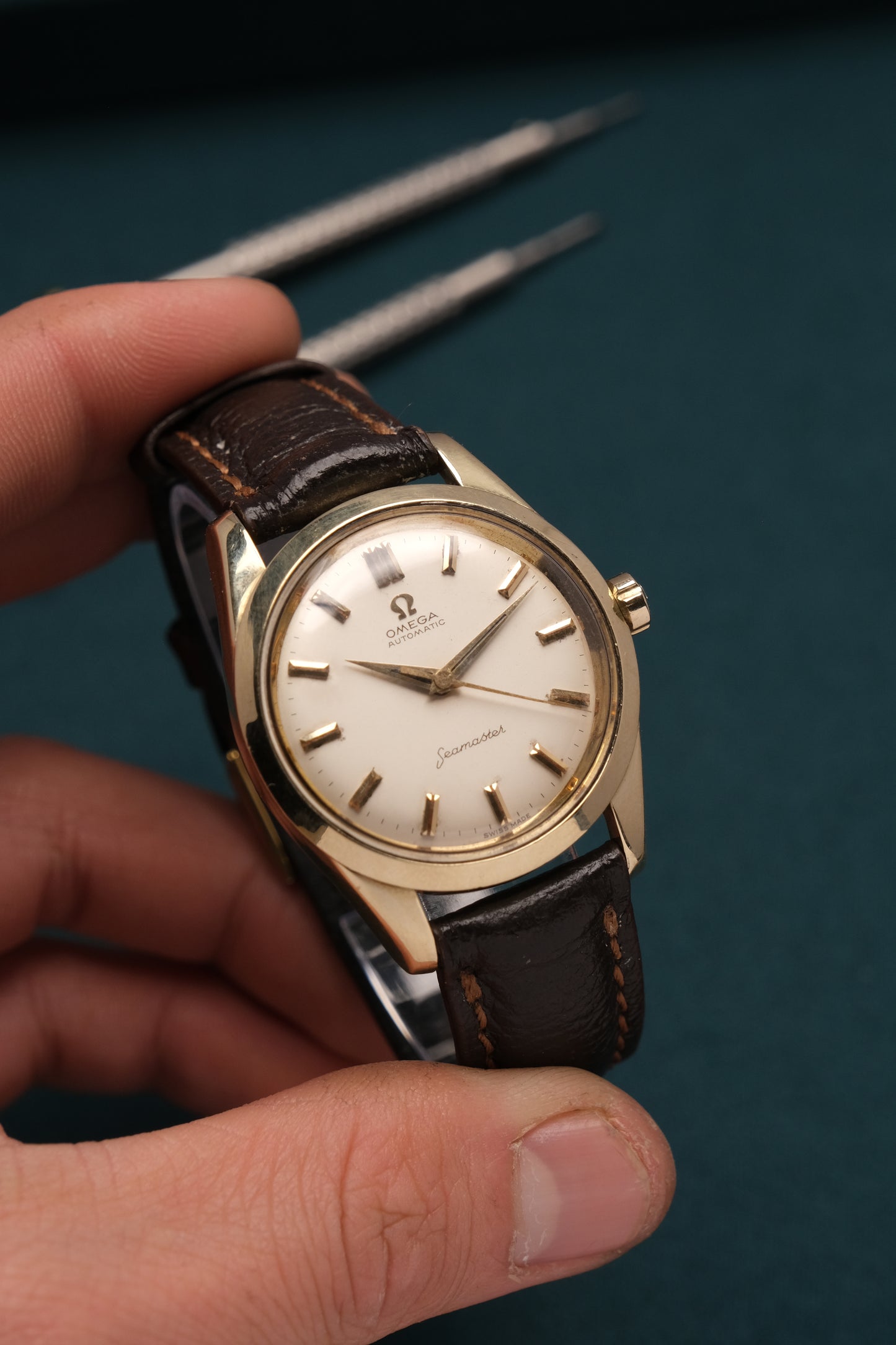 1958 Omega Seamaster Automatic 2975-5SC Caliber 501 Champagne Dial