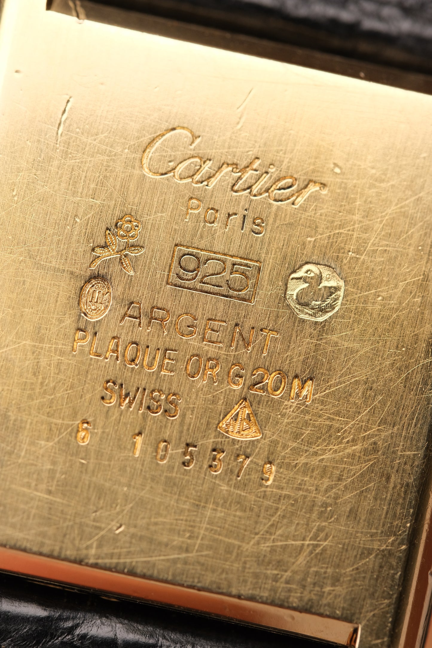 1990's CARTIER MUST DE CARTIER TANK VERMEIL ROMAN DIAL Manual Winding 23MM + Box