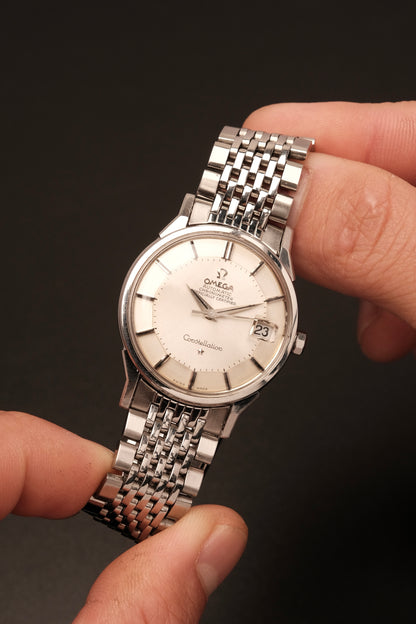1963 OMEGA CONSTELLATION PIE PAN Stainless Steel  AUTOMATIC REF. 168.005 Beads of rice bracelet