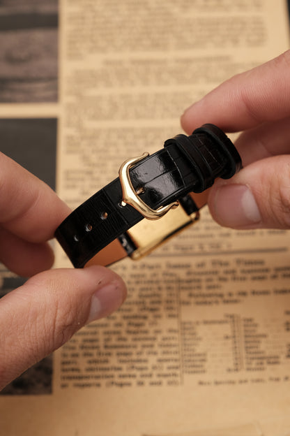 CARTIER MUST DE TANK VERMEIL (SM 20x28mm) BLACK DIAL HAND WINDING